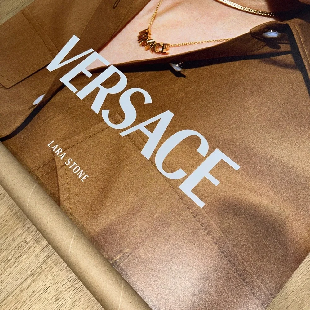 Versace large advertising banner sign